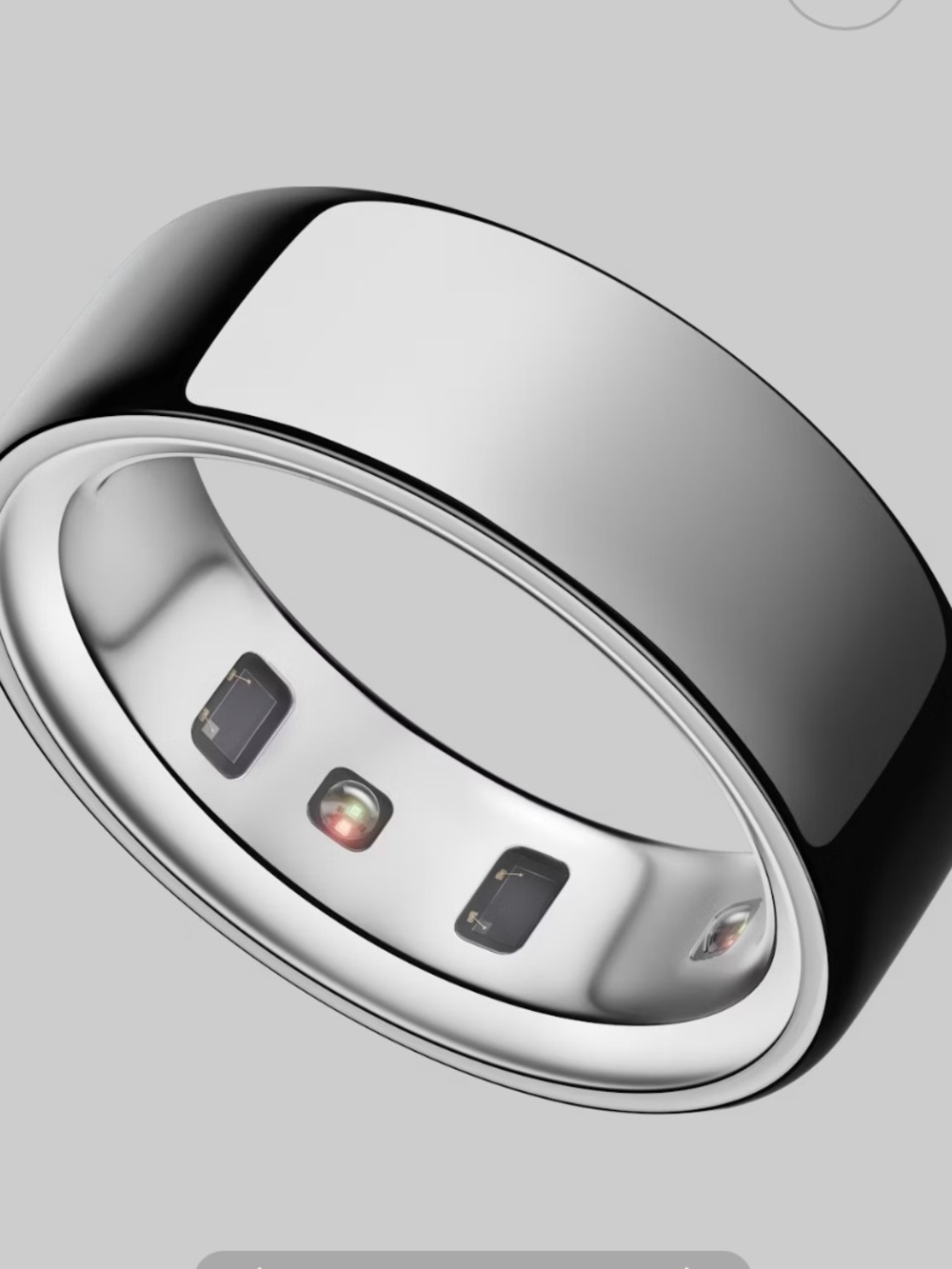 Oura Ring 4 Smart Ring - Silver Size 8